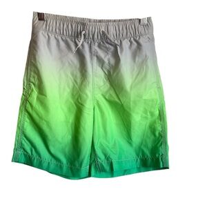 GAP Kids Gray and Green Ombré Swim Shorts NWOT
